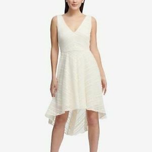 DKNY Women's Black Textured Hi-Low Cocktail Specia